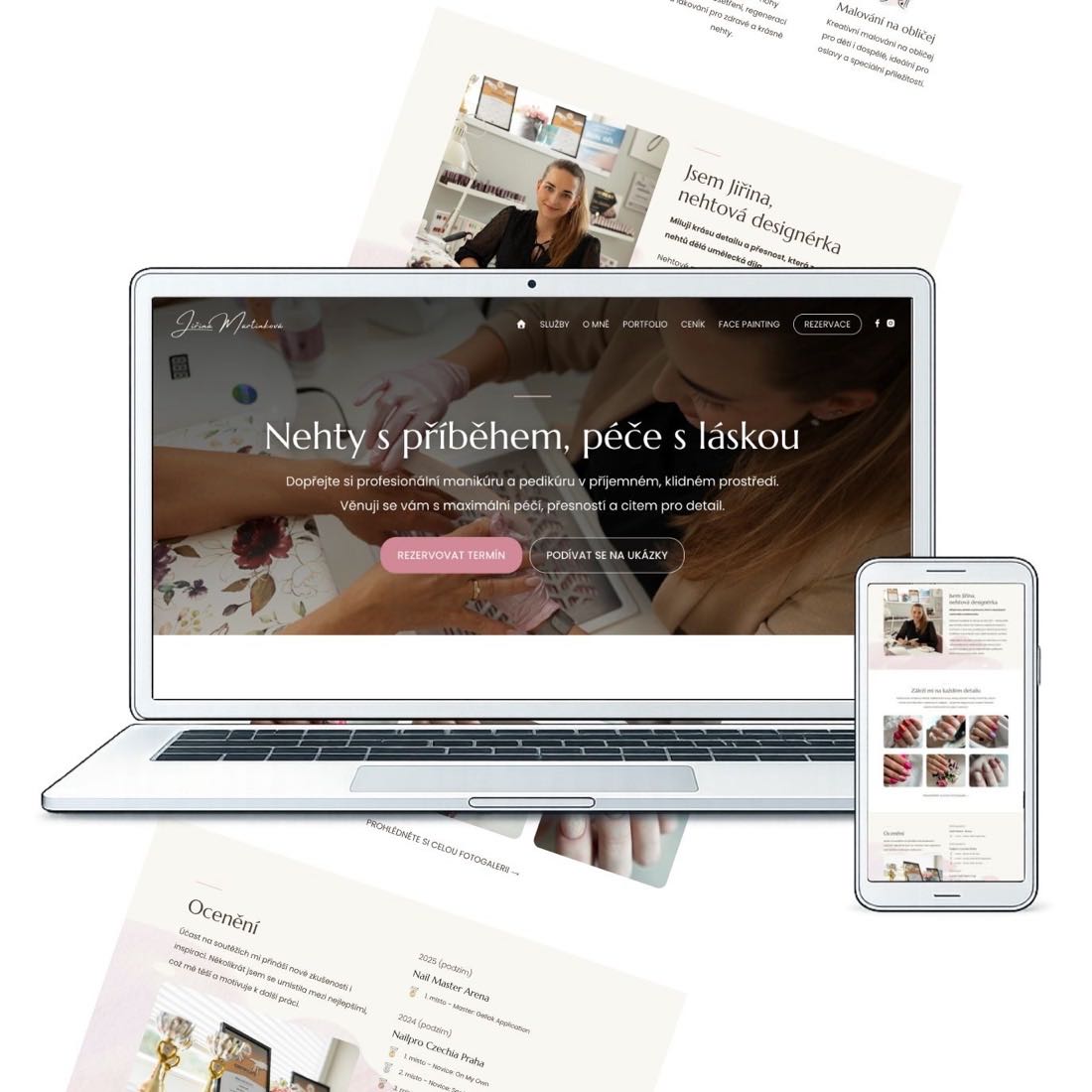 Web pro Jiřinu Martinkovou